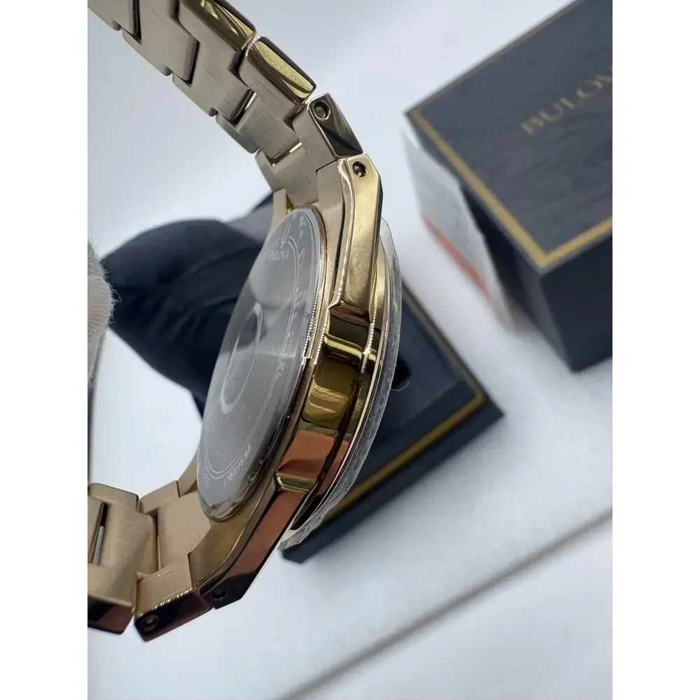 Bulova Classic Gold Stainless Steel Quartz Men's Watch 39mm 97B233 MSRP $425